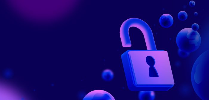 floating open lock background